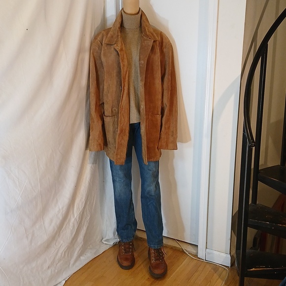 Stunning Like New Cole Haan Rustic Cognac Brown Leather Lace-Up Boots main image 2